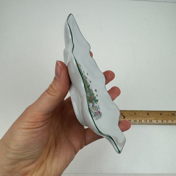 Vtg Christmas Eve Tree Shaped Dish Salem Brand Porcelain Fine China Holiday - Picture 4 of 14
